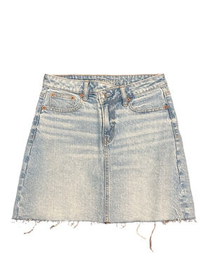 American Eagle Outfitters Stretch Light Wash A-Line Denim Mini Skirt Size 2
